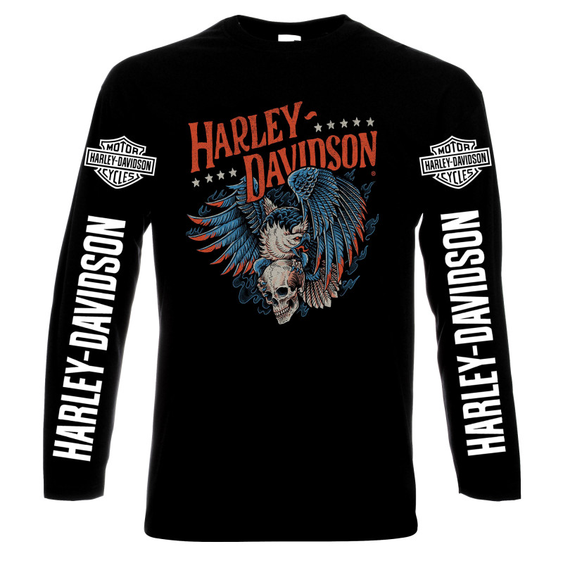 LONG SLEEVE T-SHIRTS Harley Davidson, 2, men's long sleeve t-shirt, 100% cotton, S to 5XL